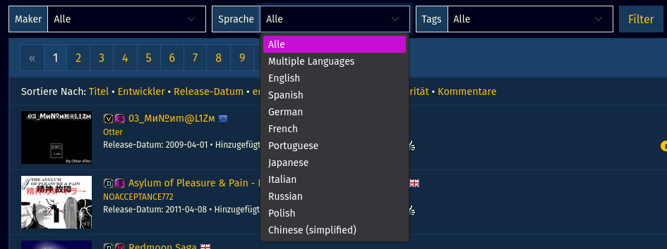 Spieleliste 1
